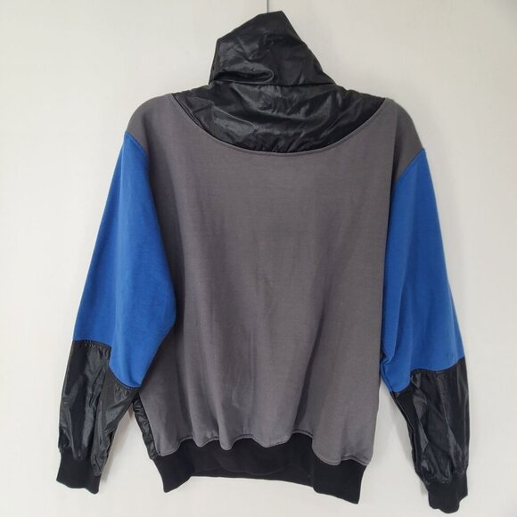 Le Tigre Men's Hooded Lined Windbreaker Jacket Blue/Gray Size L - Picture 4 of 7